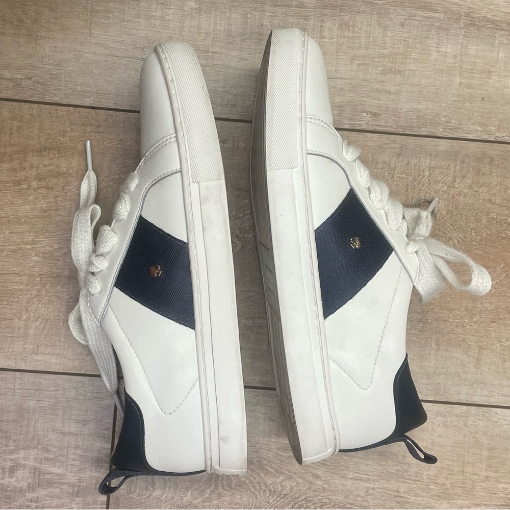 Kate Spade Adorn White and Black Leather Sneakers - Size 8 - Picture 11 of 13